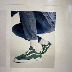 Vans Old Skool Sneakers in green and white Mens 11.5 NWT